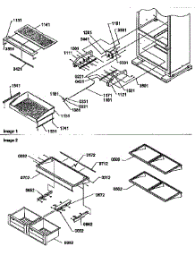 Shelving parts for Amana Bottom-Mount Refrigerator B136CAR3-P1197502W from AppliancePartsPros.com