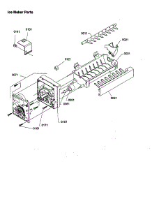 Ice Maker parts for Amana Bottom-Mount Refrigerator B136CAR3-P1318402W from AppliancePartsPros.com