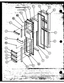 Freezer Door (Sbd20mw / P1120201ww) parts for Amana Side-By-Side Refrigerator B18-P1107201W from AppliancePartsPros.com