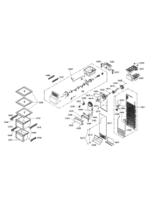 Evaporator / Ice Maker / Drawers parts for Bosch Side-By-Side Refrigerator B20CS50SNS/02 from AppliancePartsPros.com