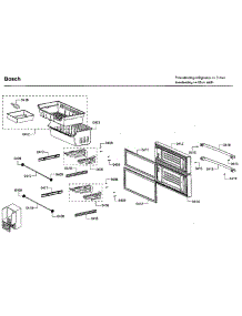 Freezer Drawer Asy parts for Bosch Bottom-Mount Refrigerator B21CL80SNS/02 from AppliancePartsPros.com