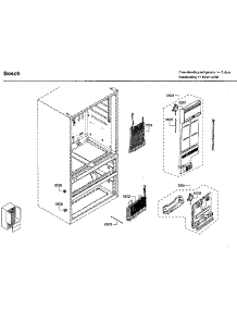 Evap parts for Bosch Bottom-Mount Refrigerator B21CL80SNS/02 from AppliancePartsPros.com