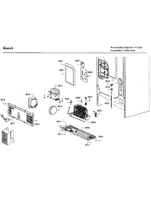 Compressor parts for Bosch Bottom-Mount Refrigerator B21CL80SNS/02 from AppliancePartsPros.com