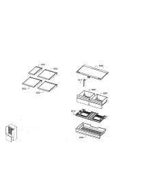 Shelves parts for Bosch Bottom-Mount Refrigerator B26FT50SNS/01 from AppliancePartsPros.com