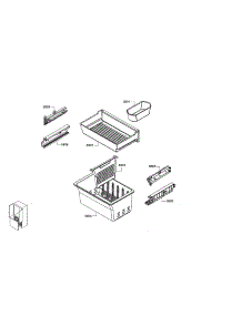 Drawer / Ice Bin / Container parts for Bosch Bottom-Mount Refrigerator B26FT50SNS/01 from AppliancePartsPros.com
