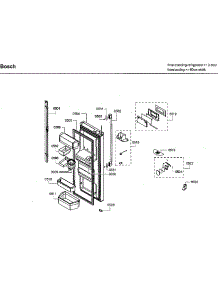 Door 1 parts for Bosch Bottom-Mount Refrigerator B26FT80SNS/04 from AppliancePartsPros.com