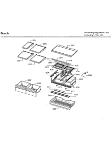 Drawer Asy parts for Bosch Bottom-Mount Refrigerator B26FT80SNS/06 from AppliancePartsPros.com