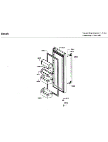 Door 2 parts for Bosch Bottom-Mount Refrigerator B26FT80SNS/06 from AppliancePartsPros.com