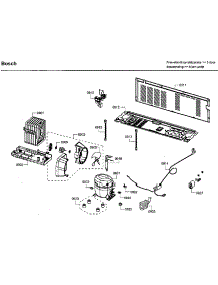 Compressor parts for Bosch Bottom-Mount Refrigerator B26FT80SNS/06 from AppliancePartsPros.com