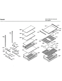 Drawer & Shelf parts for Bosch Side-By-Side Refrigerator B30IR800SP/01 from AppliancePartsPros.com