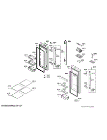 Refrigerator Doors & Shelves Parts parts for Bosch Bottom-Mount Refrigerator B36CD50SNS/01 from AppliancePartsPros.com