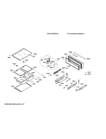 Refrigerator Drawers parts for Bosch Bottom-Mount Refrigerator B36CL80ENS/01 from AppliancePartsPros.com