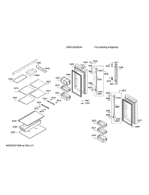 Refrigerator Doors & Shelves parts for Bosch Bottom-Mount Refrigerator B36CL80SNS/01 from AppliancePartsPros.com