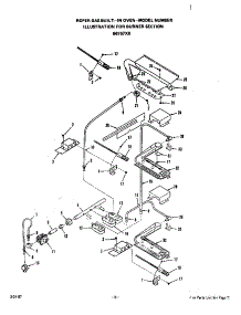 Burner parts for Roper Gas Range B6757*0 from AppliancePartsPros.com