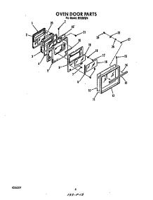 Oven Door parts for Roper Electric Range B9308*4 from AppliancePartsPros.com