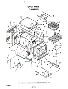 Oven parts for Roper Electric Range B9907*0 from AppliancePartsPros.com