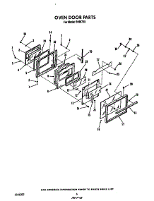 Oven Door parts for Roper Electric Range B9907*0 from AppliancePartsPros.com