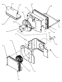 Evaporator, Condenser & Air Flow Parts parts for Amana Room Air Conditioner B9C3HEV/P1152010R from AppliancePartsPros.com