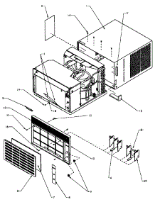 Front Assembly & Miscellaneous Outercase Parts parts for Amana Room Air Conditioner B9C3HEW/P1177902R from AppliancePartsPros.com