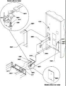 Cabinet Back parts for Amana Bottom-Mount Refrigerator BBI20TE-P1199101WE from AppliancePartsPros.com
