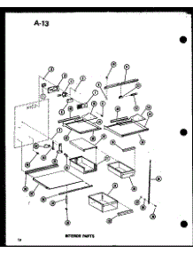 Interior Parts parts for Amana Bottom-Mount Refrigerator BC20EL-P747025WL from AppliancePartsPros.com