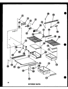 Interior Parts parts for Amana Bottom-Mount Refrigerator BC20N-P602354W from AppliancePartsPros.com