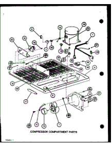 Compressor Compartment Parts (Br20m / P7812519w) (Br20n / P7812526w) parts for Amana Bottom-Mount Refrigerator BC20N-P7812528W from AppliancePartsPros.com