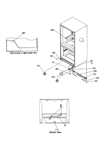 Insulation And Rollers parts for Amana Bottom-Mount Refrigerator BC21V1W-P1325027WW from AppliancePartsPros.com