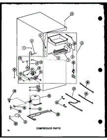 Compressor Parts parts for Amana Bottom-Mount Refrigerator BCI20DG-P747022WG from AppliancePartsPros.com