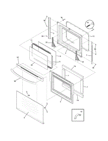 Door parts for Crosley Electric Range BES375ES6 from AppliancePartsPros.com