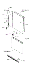 Door Handles And Accessories parts for Amana Bottom-Mount Refrigerator BG18VL-P1320704WL from AppliancePartsPros.com
