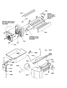 Ice Maker Assembly parts for Amana Bottom-Mount Refrigerator BG18VL-P1320704WL from AppliancePartsPros.com