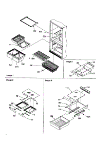 Shelving Assembly parts for Amana Bottom-Mount Refrigerator BG21VC-P1325013WC from AppliancePartsPros.com