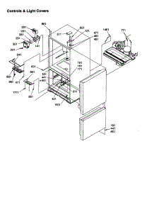 Controls And Light Covers parts for Amana Bottom-Mount Refrigerator BG21VW-P1325001WW from AppliancePartsPros.com