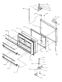 Freezer Door parts for Amana Bottom-Mount Refrigerator BH20S5L-P1196501W from AppliancePartsPros.com