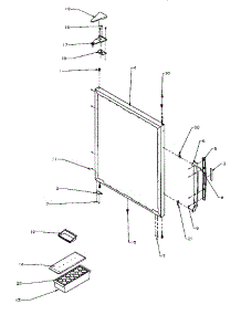Refrigerator Outer Door parts for Amana Bottom-Mount Refrigerator BH20S5L-P1196501W from AppliancePartsPros.com