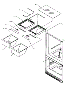 Crisper Compartment parts for Amana Bottom-Mount Refrigerator BH20S5L-P1196501W from AppliancePartsPros.com