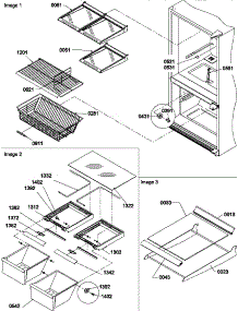Shelving Assemblies parts for Amana Bottom-Mount Refrigerator BH20S5L-P1196503WL from AppliancePartsPros.com
