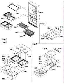 Shelving Assemblies parts for Amana Bottom-Mount Refrigerator BH20TL-P1317003WL from AppliancePartsPros.com