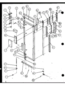Freezer Door (Sxde25j / P7870101w) (Sxde25jp / P7870102w) parts for Amana Side-By-Side Refrigerator BHK2-P1100602W from AppliancePartsPros.com