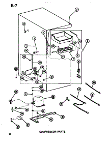 Compressor parts for Amana Bottom-Mount Refrigerator BKI20E-P747027W from AppliancePartsPros.com