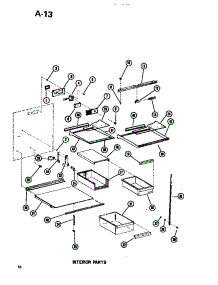 Refrigertor Shelves parts for Amana Bottom-Mount Refrigerator BKI20EA-P747027WA from AppliancePartsPros.com