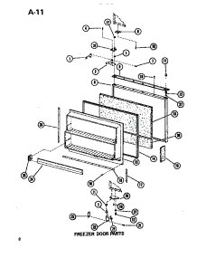 Freezer Door parts for Amana Bottom-Mount Refrigerator BKI20EC-P747027WC from AppliancePartsPros.com