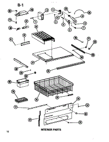 Freezer Shelves parts for Amana Bottom-Mount Refrigerator BKI20EL-P74702LWL from AppliancePartsPros.com