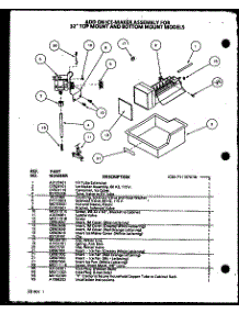 Add-On Ice Maker Assembly (Ic3n / P1110701w) parts for Amana Bottom-Mount Refrigerator BL20QL-P1125508WL from AppliancePartsPros.com