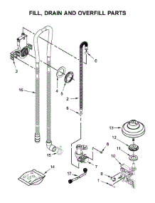Fill, Drain And Overfill Parts parts for Whirlpool Dishwasher BLB14FRANA0 from AppliancePartsPros.com