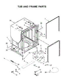 Tub And Frame Parts parts for Whirlpool Dishwasher BLB14FRANA0 from AppliancePartsPros.com