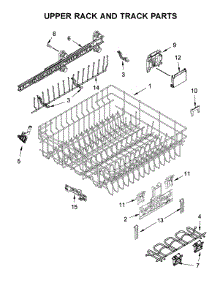 Upper Rack And Track Parts parts for Whirlpool Dishwasher BLB14FRANA0 from AppliancePartsPros.com