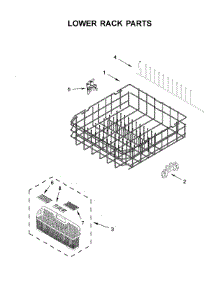 Lower Rack Parts parts for Whirlpool Dishwasher BLB14FRANA0 from AppliancePartsPros.com