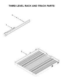 Third Level Rack And Track Parts parts for Whirlpool Dishwasher BLB14FRANA0 from AppliancePartsPros.com